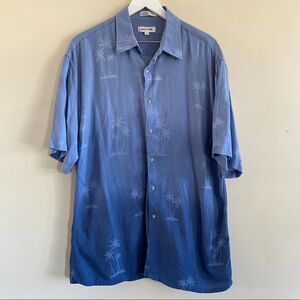 PIERRE CARDIN Ombré Hawaiian Shirt Size L